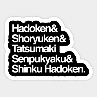 Names & Shoto Moves Sticker